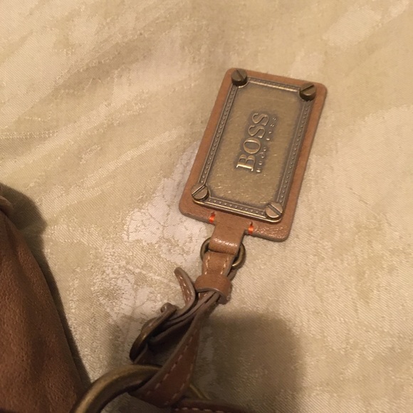 Hugo Boss brown leather hobo shoulder bag - Picture 8 of 9